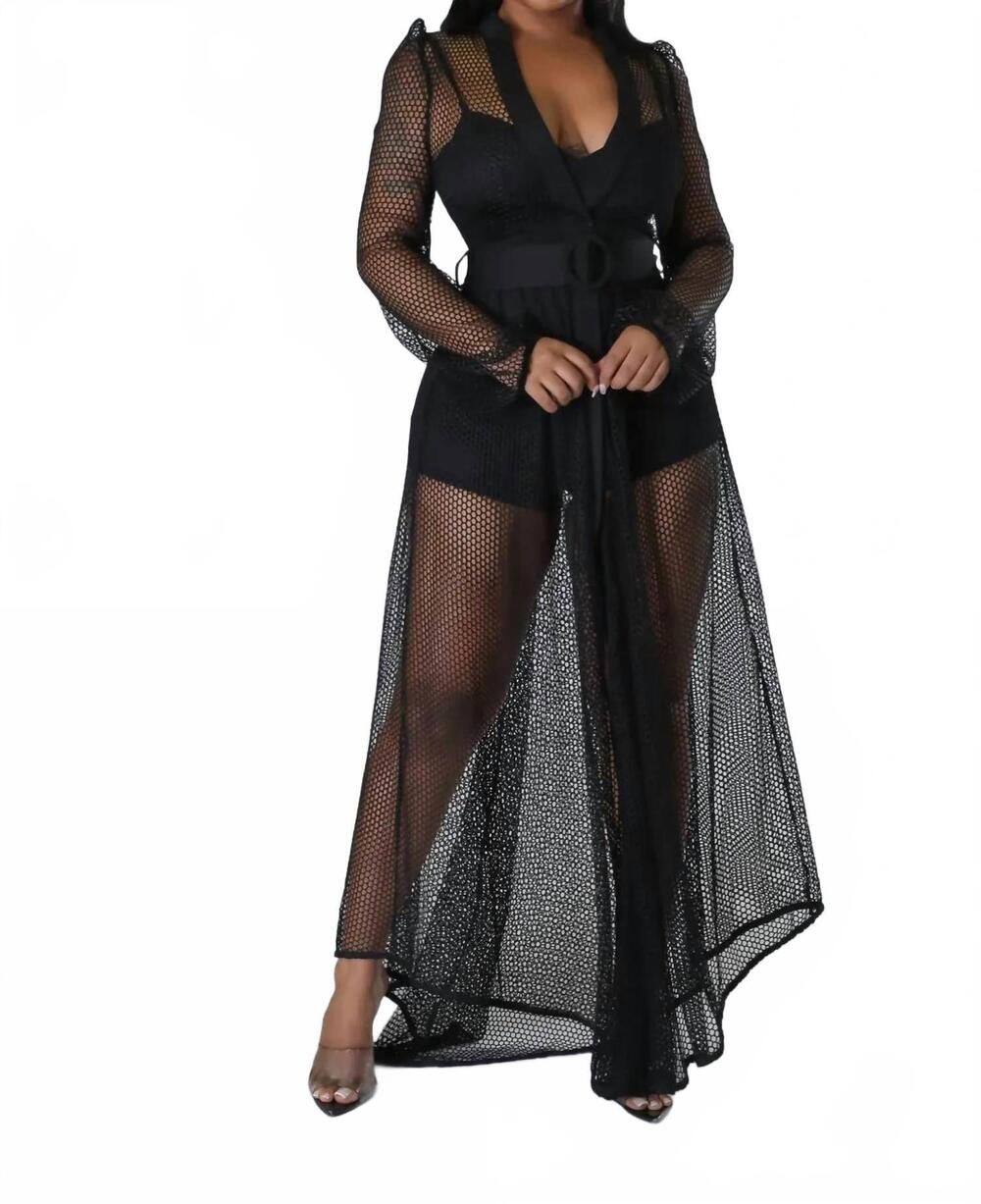 NEW GOOD TIME USA addiction.......short romper with fish net cover in black